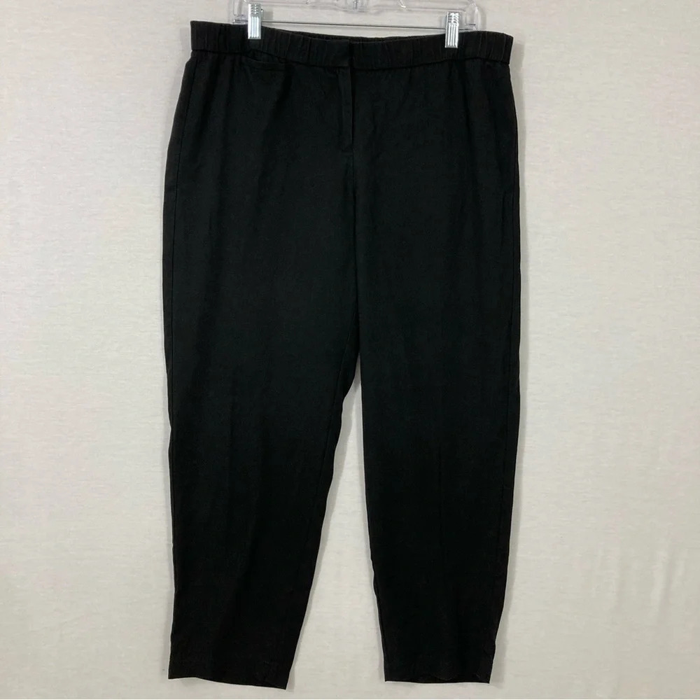 Eileen Fisher Black‎ Soft Lyocell Crop Pants size Large